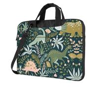 SDEGTHO Cute Dinosaur Print Multi-Pocket Laptop Bag Shoulder Crossbody Case Shockproof Computer Briefcase For Sports