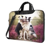 SDEGTHO Cute Dog Print Multi-Pocket Laptop Bag Shoulder Crossbody Case Shockproof Computer Briefcase For Sports