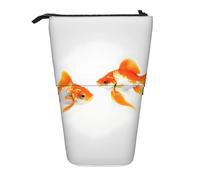 SDEGTHO Cute Fish Standing Pencil Case,Cute Stand Up Pencils Pouch,Telescopic Pen Pouches,Portable Pens Holder, Black, One Size, Fashion