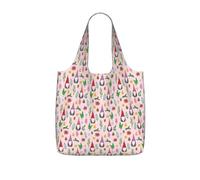 SDEGTHO Cute Gnome 1 Printed Foldable Shopping Bag Reusable, Large Capacity Tote for Grocery, Travel and Commuting