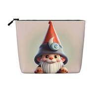 SDEGTHO Cute Gnome Hat Versatile Travel Bag Makeup Bag Large Capacity Cosmetic Pouch Zipper Bag Toiletry Bag, Black, One Size
