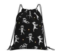 SDEGTHO Cute Halloween Pattern Printed Drawstring Backpack Gym Bag, Lightweight Water-Resistant Sports Backpack For Men Women, Yoga, Running, Workout