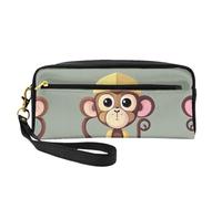 SDEGTHO Cute Monkey Women Travel Makeup Pouch Makeup Bag For Purse Portable Toiletry Bag Accessories Organizer, Black, One Size