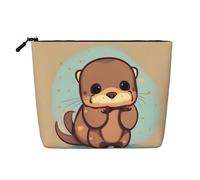SDEGTHO Cute Otter Versatile Travel Bag Makeup Bag Large Capacity Cosmetic Pouch Zipper Bag Toiletry Bag, Black, One Size