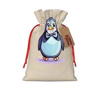 SDEGTHO Cute Penguin Prints 1pcs Durable Material Tote Bag 8.3x11.8in With Drawstring Choice For Halloween Stylish Gift