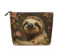 SDEGTHO Cute Sloth Versatile Travel Bag Makeup Bag Large Capacity Cosmetic Pouch Zipper Bag Toiletry Bag, Black, One Size