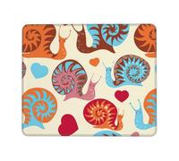 SDEGTHO Cute Snail Smooth Surface Lock Edge Mouse Pad Durable Rubber Base Desk Mat for Precise Cursor Control