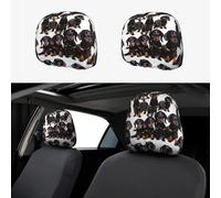 SDEGTHO Dachshund Weiner Pet Dog Head Rest Dust-Proof Cover car Soft Breathable Driving Universal Head Support Covers 2 Pcs