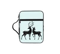 SDEGTHO Deer Fashion Printed Bible Carrying Pouch Waterproof Oxford Bag with Organizer Pockets for Students & Adults