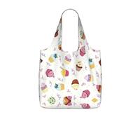 SDEGTHO Delicious Cupcakes Printed Foldable Grocery Bag, 25L Reusable Shopping Tote, Lightweight Bag for Travel Daily Use