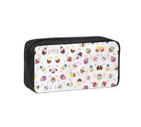 SDEGTHO Delicious Cupcakes Printed Spacious Pencil Bag, Oxford Cloth Pen Pouch Holds 50+, for Students Artists Writers