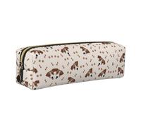 SDEGTHO Dog Bones Leather Pencil Case for Students, Stylish Printed Zippered Pouch for School Supplies, Back-to-School Season Essentials