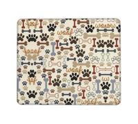 SDEGTHO Dog Bones Paw Professional Grade Mouse Pad, Featuring Lock Edge and Non-Slip Rubber for a Stable Desk Surface