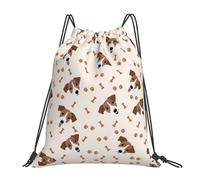 SDEGTHO Dog Bones Printed Lightweight Drawstring Gym Bag, Waterproof Sports Sackpack Foldable Backpack For Travel, Hiking, Beach, School Or Daily Use