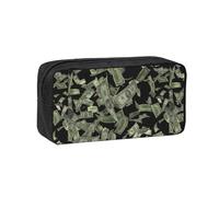 SDEGTHO Dollar Sign Money Printed Pencil Organizer Roomy Zip Bag Durable Polyester Storage Pouch for Students Artists Work Travel