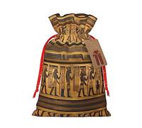 SDEGTHO Egypt Hieroglyphics 1pcs Durable Material Tote Bag 4.7x 6.9in With Drawstring Choice For Halloween Stylish Gift