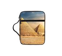 SDEGTHO Egyptian Pyramid in Desert Multifunctional Bible Organizer Bag with Inner Compartments Practical Book Bag for School Library