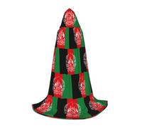 SDEGTHO Flag Of Afghanistan Halloween Hooded Cloak Long Hooded Cloak Carnivals Cloak Costumes Hooded Cape Masquerade