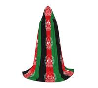 SDEGTHO Flag Of Afghanistan Masquerade Ball Costume Hooded Cape For Teenagers Witch Vampire Wizard Cosplay Gear Long Cape