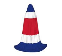 SDEGTHO Flag Of Costa Rica Halloween Hooded Cloak Long Hooded Cloak Carnivals Cloak Costumes Hooded Cape Masquerade