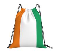 SDEGTHO Flag Of Cote D'Ivoire Printed Lightweight Drawstring Gym Bag, Waterproof Sports Sackpack Foldable Backpack For Travel, Hiking, Beach, School Or Daily Use