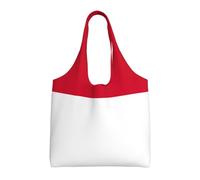 SDEGTHO Flag Of Monaco Economical One-Shoulder Bags, Lightweight Reusable Grocery Shopping Cloth Bags, Suitable For Gift, Black, One Size