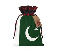 SDEGTHO Flag Of Pakistan 1pcs Durable Material Tote Bag 8.3 * 11.8in With Drawstring Choice For Halloween Stylish Gift