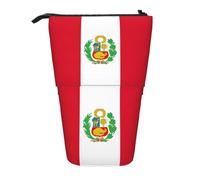 SDEGTHO Flag of Peru Cute Telescopic Pencil Case,Students Pen Holder,Stationery Storage for School College Supplies