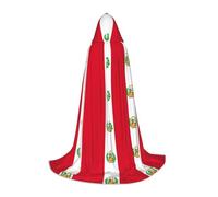 SDEGTHO Flag Of Peru Halloween Party Costume Hooded Cape For Teens Witch Vampire Wizard Masquerade Ball Cosplay Gear
