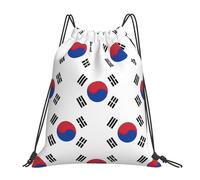 SDEGTHO Flag Of Republic Of Korea Printed Drawstring Backpack, Waterproof String Backpack Gym Bags For Sports, Gym, Travel, Swimming, Beach