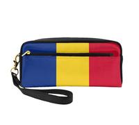 SDEGTHO Flag Of Romania Women Travel Makeup Pouch Makeup Bag For Purse Portable Toiletry Bag Accessories Organizer, Black, One Size