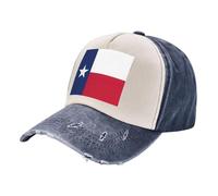 SDEGTHO Flag of Texas Printing Summer Baseball Cap Washed Baseball Hat Adjustable Cotton Sport Cap for Adult Outdoor Activity, Navy Blue, One size