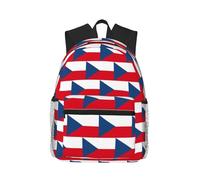 SDEGTHO Flag Of The Czech Republic Printed Casual Backpack Spacious Rucksack With Multi Pockets For Travel Outdoor Activities