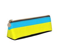 SDEGTHO Flag Of The Sultanate Of Burongan Fashion Triangular Leather Zipper Pencil Pouch With Large Storage Capacity Pencil Pouch, White, One Size, Art Deco