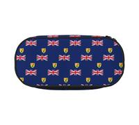 SDEGTHO Flag of The Turks and Caicos Islands Big Capacity Pencil Case,Multiuse Pencil Pouch,Portable Pencil Bag,Pen Case for Office