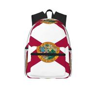 SDEGTHO Florida State Flag Lightweight Casual Backpack Water Resistant Daypack For School Work Hiking Camping