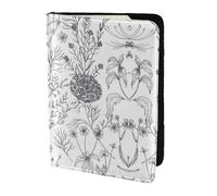 SDEGTHO Flowering Herbs and Herbaceous Plants Printing Passport Holder for Travel Must Have,Passport Cover Case for Travel Accessories for Women Men