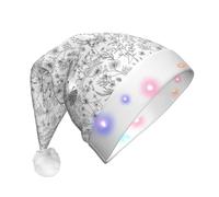 SDEGTHO Flowering Herbs And Herbaceous Plants Santa Hat Light Up Christmas With Led Lights Flashing For Adults