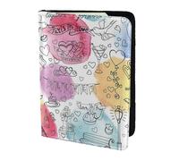 SDEGTHO French Paris Tour Eiffel Tower Printing Passport Holder Cover Wallet Cowhide Card Case Travel Must Have Accessories for Women Men