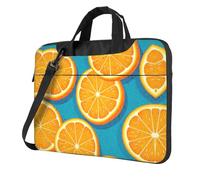SDEGTHO Fresh Orange Fruit Print Multi-Pocket Laptop Bag Shoulder Crossbody Case Shockproof Computer Briefcase For Sports