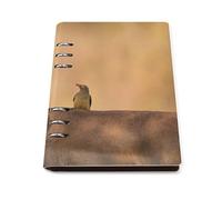 SDEGTHO Friendly Brown Antelope Lays Flat A5 Notebook, Refillable Leather Journal for Daily Organizer, Business Notes
