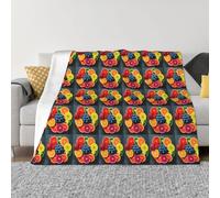 SDEGTHO Fruit Rainbow Printing Ultra Soft Micro Fleece Anti Pilling Flannel Sofa Blanket For Camping Travel