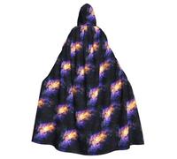 SDEGTHO Galaxy In The Universe Gothic Robe Wizard Cloak Adult Long Cape For Masquerade Medieval Halloween Costume