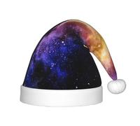 SDEGTHO Galaxy In The Universe Kids Santa Hat Red Santa Comfortable Christmas For Children Holiday Xmas