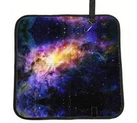SDEGTHO Galaxy in The Universe Printed Foldable Seat Pad with Closure, Lightweight Cushion for Airplane Travel Camping