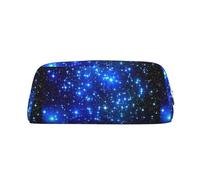SDEGTHO Galaxy Stars Printing Leather Pencil Case Large Capacity School Pen Bag Fountain Pen Holder for Boys and Girls Gift
