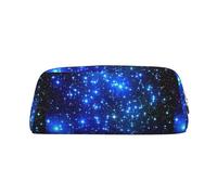SDEGTHO Galaxy Stars Printing Leather Pencil Case Large Capacity School Pen Bag Fountain Pen Holder for Boys and Girls Gift