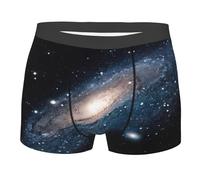 SDEGTHO Galaxy Universe Stars Outer Space Men'S Boxer Briefs, Breathable Support Trunks, Men'S Underwear, For All Day Wear And Flexible Fit Black