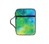 SDEGTHO Geometric Abstract Triangles Fashion Printed Bible Carrying Pouch Waterproof Oxford Bag with Organizer Pockets for Students & Adults