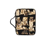 SDEGTHO German Shepherd Dog Fashion Printed Bible Carrying Pouch Waterproof Oxford Bag with Organizer Pockets for Students & Adults